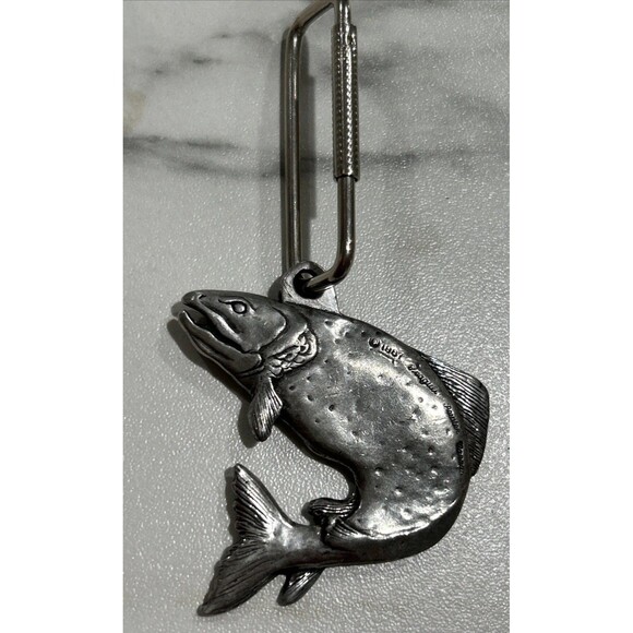 sturgeon pewter Other - Vintage Sturgeon Pewter Keychain by Seagull Canada from 1987